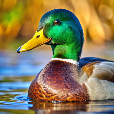 Mallard Duck (Anas platyrhynchos)の写真素材