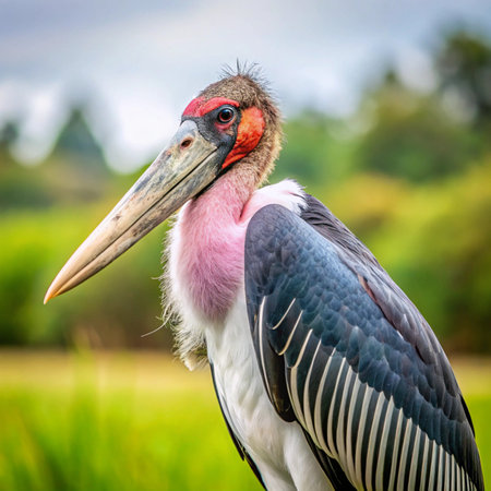 Marabou stork (Leptoptilos crumeniferus)の写真素材
