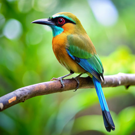 Blue-winged bee-eater (Merops leschenaulti) in nature