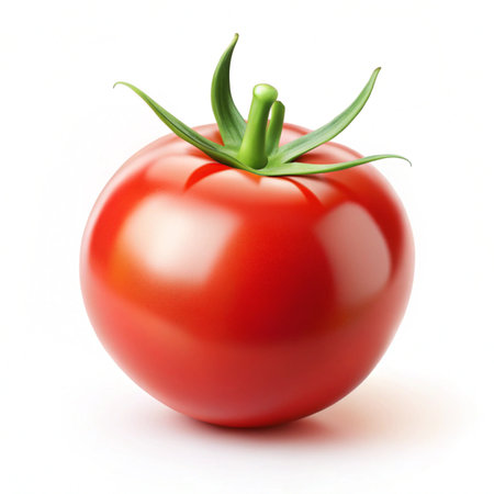 tomato isolated on white background. 3d illustration, clipping pathの写真素材