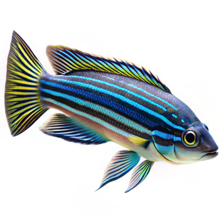 Aquarium fish isolated on a white background with clipping path.