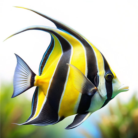 Tropical fish in the aquarium. Colorful tropical fish.の写真素材