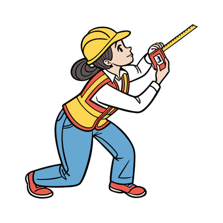 Dedicated Worker with Digital Tape Measure
