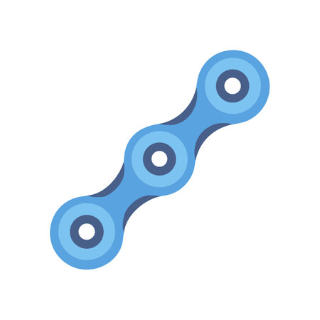 Blue chain link icon on a black backgroundのイラスト素材