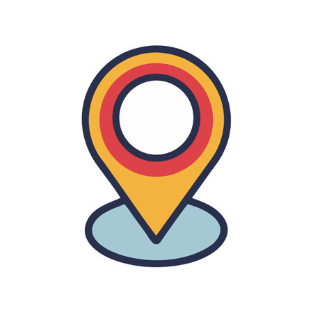 Flat design map location pin for web and mobileのイラスト素材