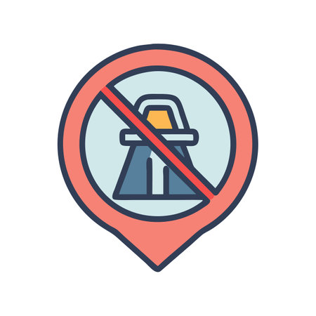 No UFO flying sign vector illustration icon designのイラスト素材