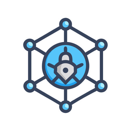 Secure network connection illustration showcasing cybersecurity measures effectivelyのイラスト素材