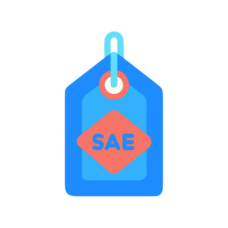 Simple blue tag with sale message flat illustration designのイラスト素材
