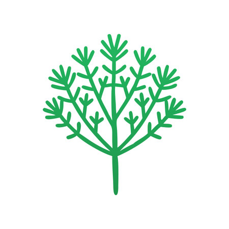 Stylized Green Tree Silhouette on Black Background Art Designのイラスト素材