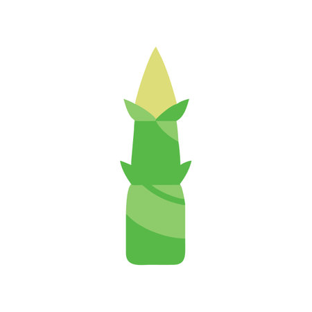 Minimalist illustration of corn on black background, flat designのイラスト素材