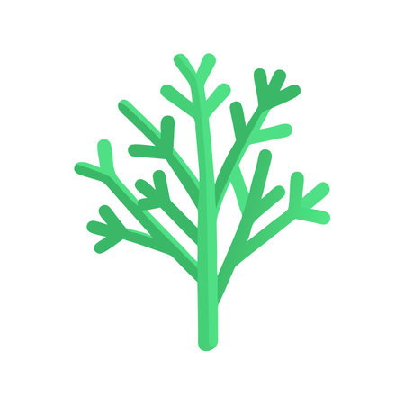 Minimalist sage green branch isolated on black backgroundのイラスト素材