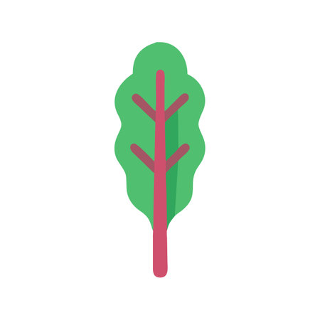 Isolated flat design stylized tree icon on black backgroundのイラスト素材