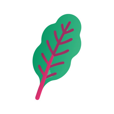 Isolated flat vector illustration of a vibrant leafy greenのイラスト素材