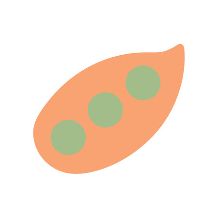 Stylized vector image featuring peas in a pod designのイラスト素材