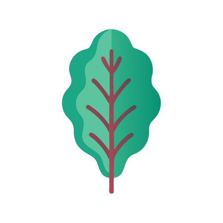 Flat vector illustration of a leafy green plant or treeのイラスト素材
