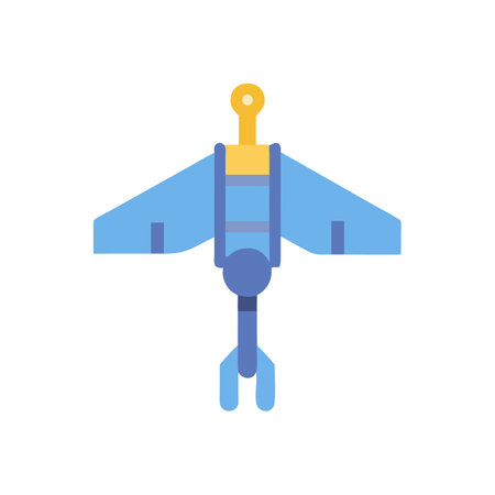 Flat graphic vector illustration of a retro aircraft designのイラスト素材