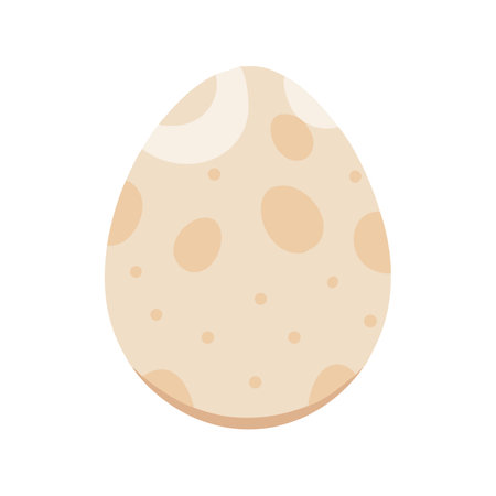 Illustration of Spotted Dinosaur Egg on Plain Backgroundのイラスト素材