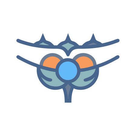 Abstract vector illustration of futuristic device on black backdropのイラスト素材