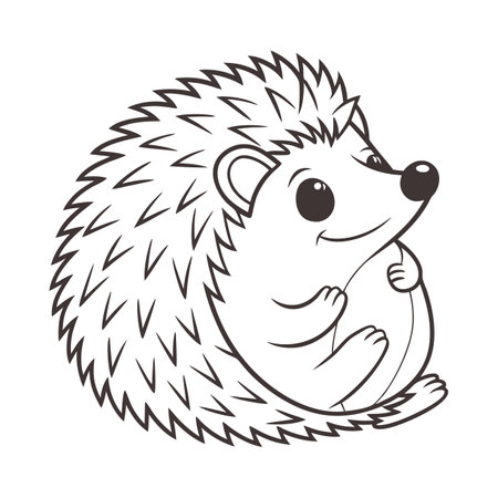 Stylized cartoon hedgehog illustration with cute and friendly featuresのイラスト素材
