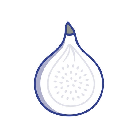 Fig icon vector isolated on black background design elementのイラスト素材