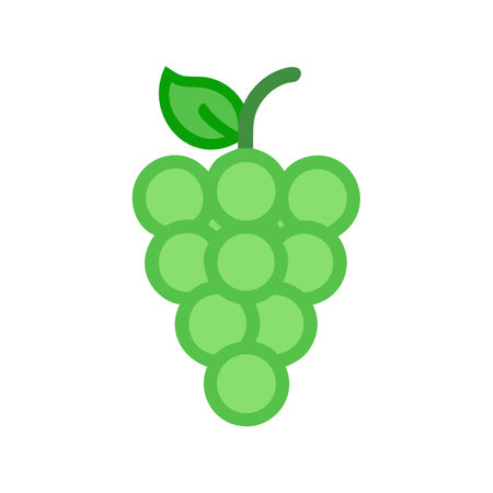 Green grape illustration on solid background for product designのイラスト素材