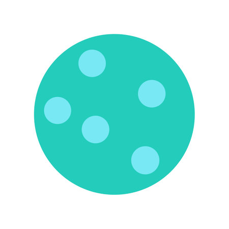 A simple flat illustration of a colorful dotted circleのイラスト素材