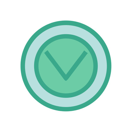 Abstract green downward arrow in a circle design elementのイラスト素材
