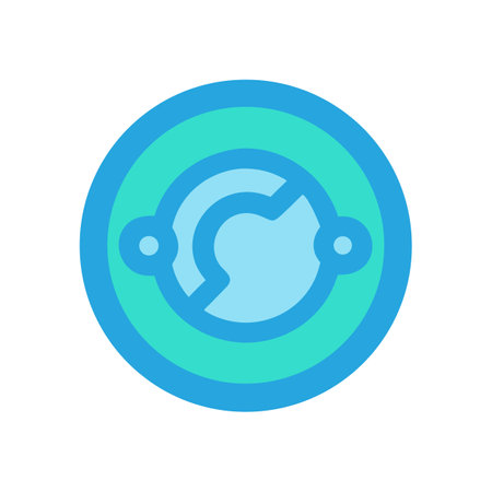 Circular data flow icon with concentric rings and centerのイラスト素材