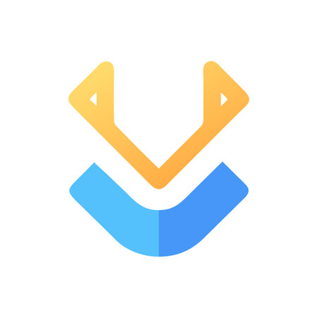 Modern logo icon with yellow and blue elementsのイラスト素材