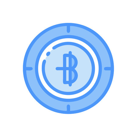 Cryptocurrency bitcoin coin icon in target financial illustrationのイラスト素材