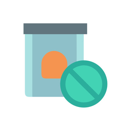 Pill bottle and tablet indicate drug interaction or allergyのイラスト素材