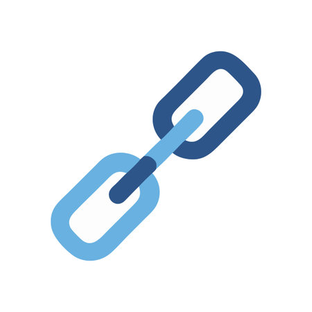 Simple light blue and dark blue chain link illustrationのイラスト素材