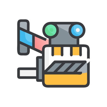 Film and cinema equipment icon for media production industryのイラスト素材