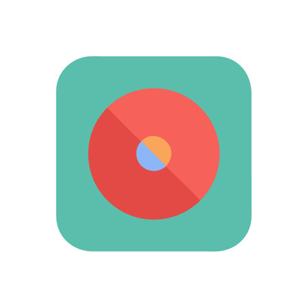 Minimalist pie chart icon with segments on square backgroundのイラスト素材