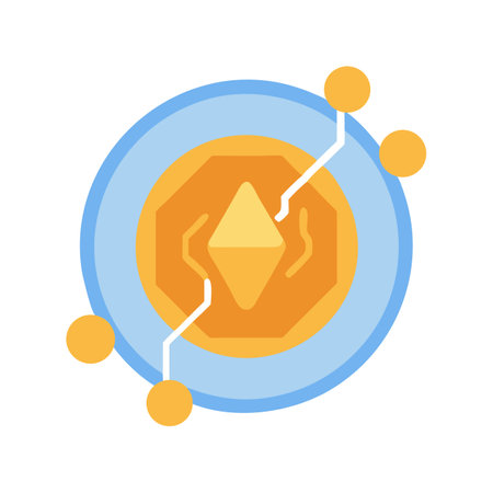Abstract Cryptocurrency Symbol Illustration for Finance and Technology Useのイラスト素材