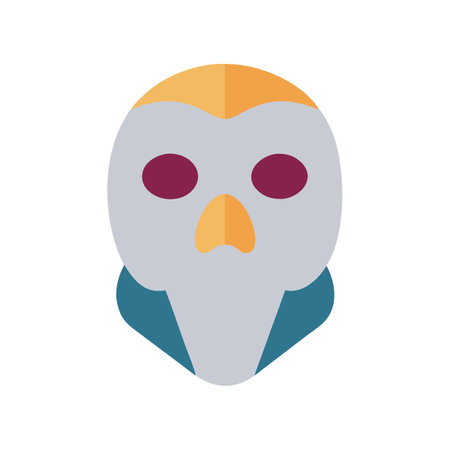 Modern flat design mask vector illustration on black backgroundのイラスト素材