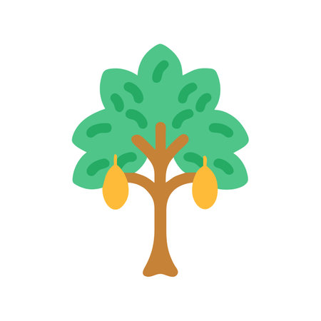 Stylized vector illustration of a fruit tree graphicのイラスト素材