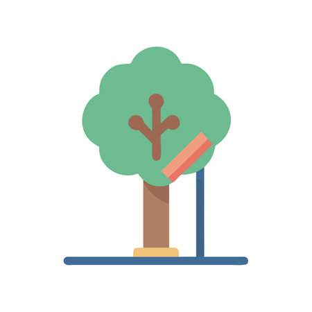 Stylized Tree Illustration on Black Background with Geometric Detailsのイラスト素材