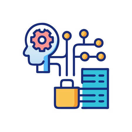 AI processing data with digital network concept graphicのイラスト素材
