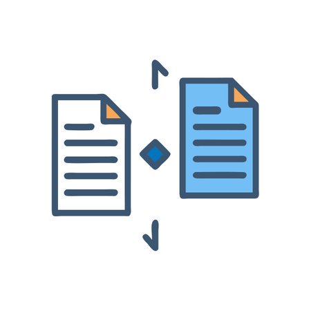 Document Exchange Process: Paperwork Transformation with Arrows Symbolのイラスト素材
