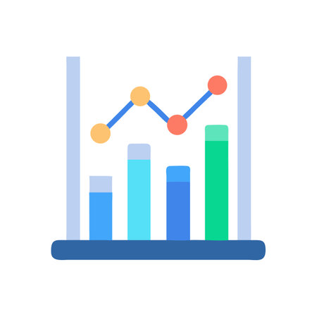 Simple bar graph showing upward trend in dataのイラスト素材