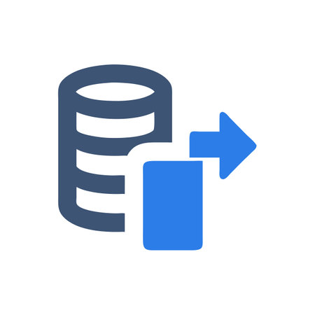 Data extraction icon illustration on black backgroundのイラスト素材