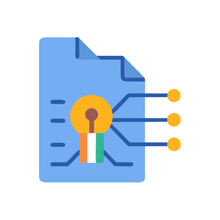 Innovative technology data integration and solution development illustration graphicのイラスト素材