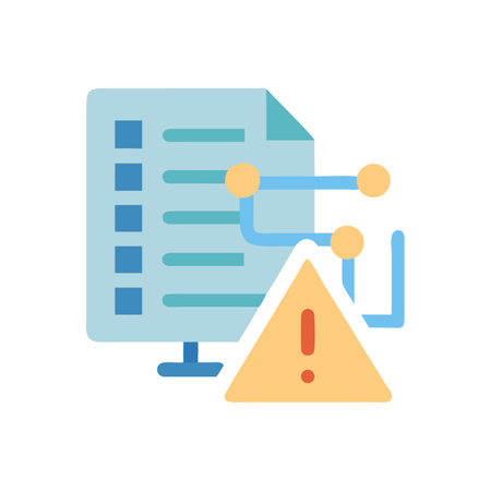 System error notification on document flat design illustrationのイラスト素材