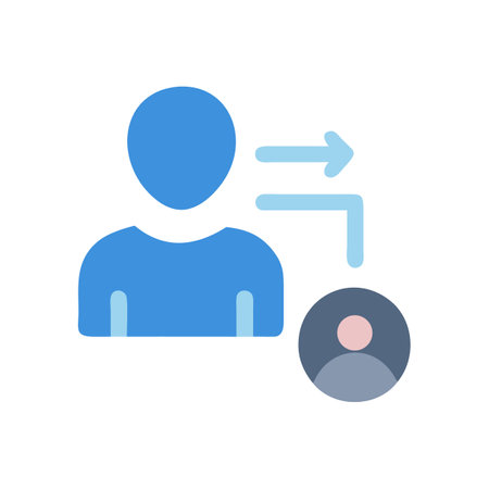 User data migration icon on black background for designのイラスト素材