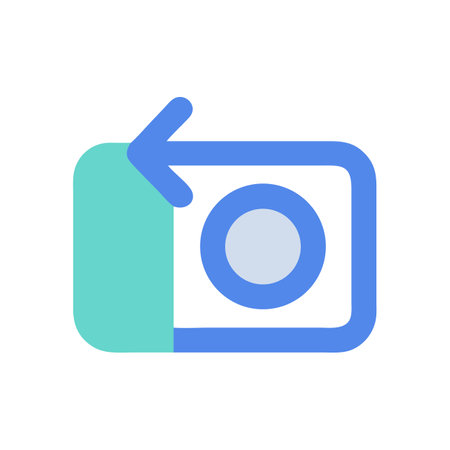 Abstract Return or Back Arrow Symbol Against Black Backdrop