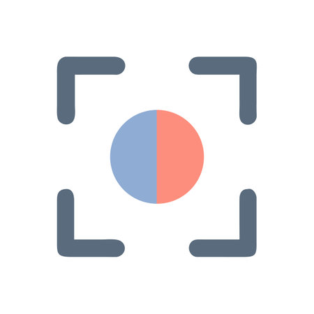 Camera focus frame with two color center pointのイラスト素材