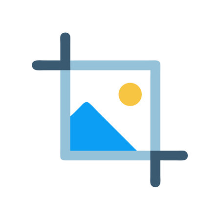 Digital crop icon with mountain and sun vector illustrationのイラスト素材