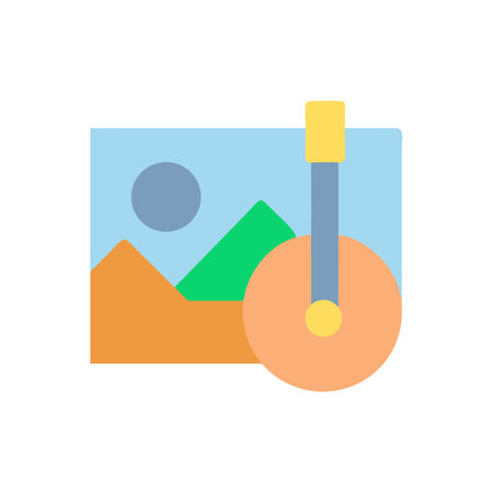 Abstract Banjo Instrument Set Against Geometric Landscape Illustrationのイラスト素材