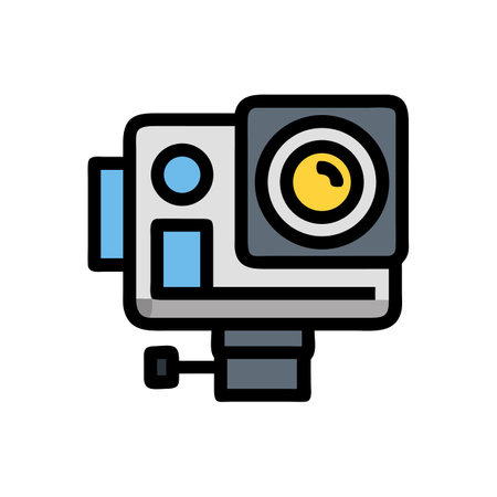 Modern action camera vector illustration for digital design projects